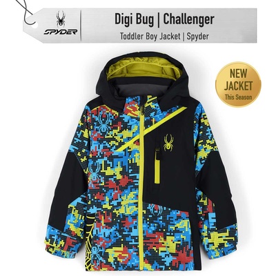 Jacket Toddler Boys Spyder Digi Bug Challenger Kit Lender Simple Ski and Snowboard Clothing Rentals for Your Next Trip
