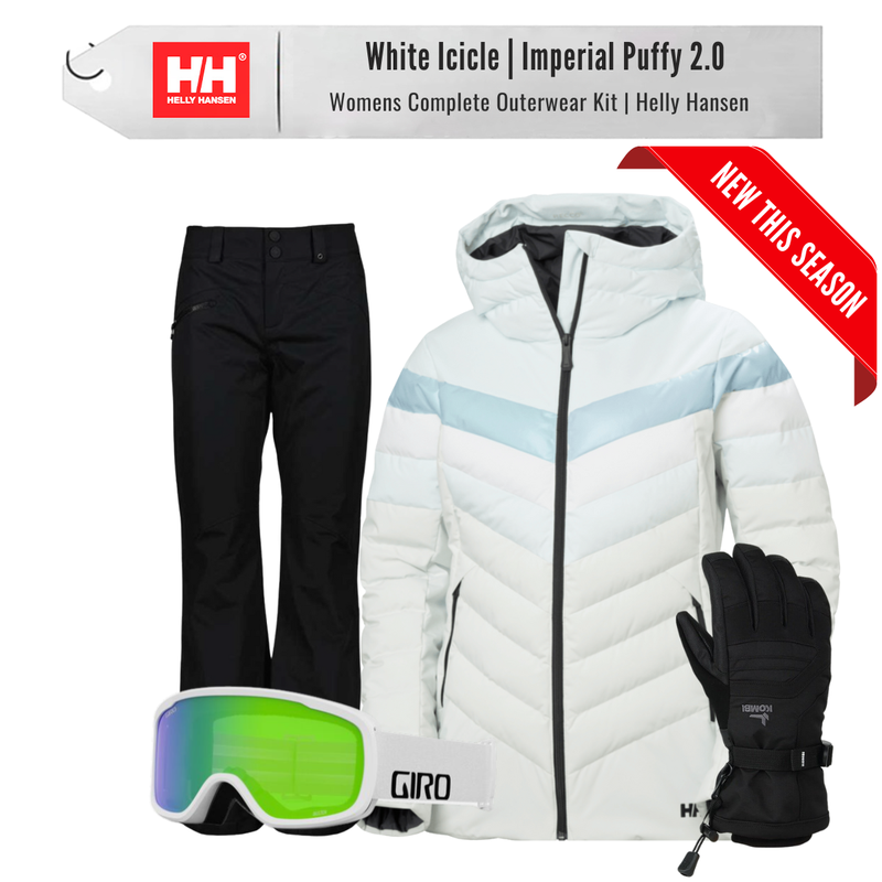 [Complete Outerwear KIT] - Womens - Helly Hansen ( White Icicle | Imperial Puffy 2.0 )