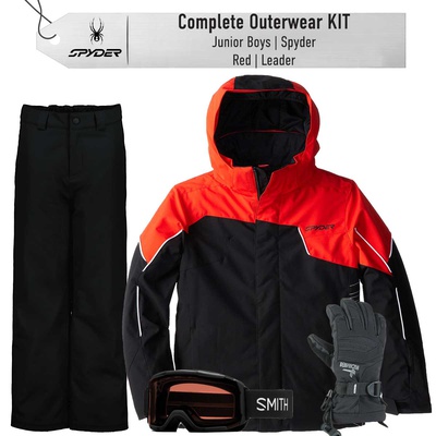 [Complete Outerwear KIT] - Jr Boys - Spyder (Red | Leader)