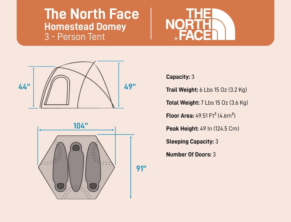 [Tent] - The North Face (Homestead Domey 3 Person)