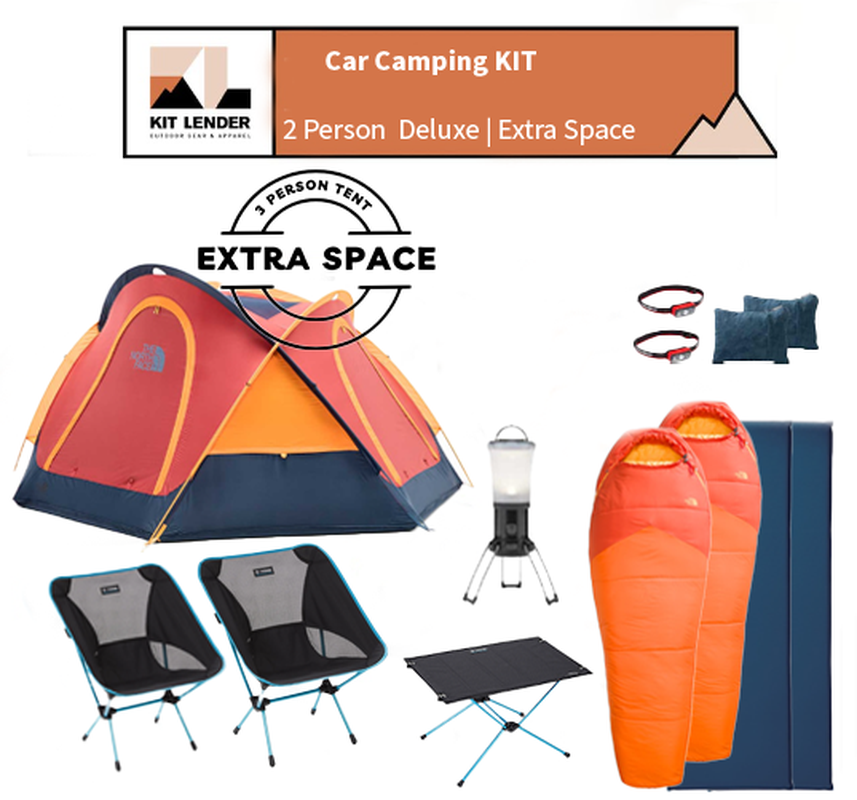 [Car Camping KIT] - 2 Person (Deluxe | Extra Space)