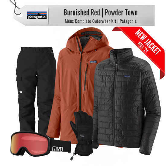 [Complete Outerwear KIT] - Mens - Patagonia (Burnished Red | Powder Town)