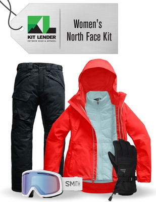 [Complete Outerwear KIT] - Womens - The North Face (Red | 3-in-1)