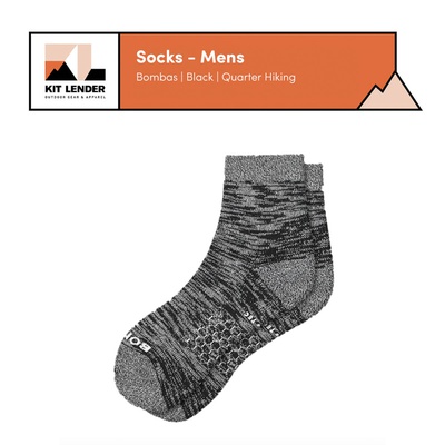 ** SOLD ** [Socks] - Mens - Bombas (Black | Quarter Hiking)