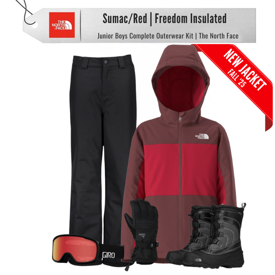 [Complete Outerwear with Boots KIT] - Jr Boys - The North Face ( Sumac/Red | Freedom Insulated )