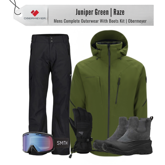 [Complete Outerwear with Boots KIT] - Mens - Obermeyer ( Juniper Green | Raze )
