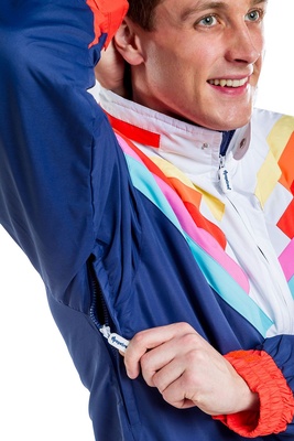 [Complete Outerwear KIT] - Mens - Tipsy Elves (Blue | One-Piece | Santa Fe Shredder)