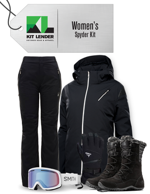 [Complete Outerwear with Boots KIT] - Womens - Spyder (Black | Gore-Tex | Shatzi Infinium)
