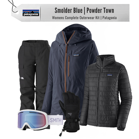 [Complete Outerwear KIT] - Womens - Patagonia (Smolder Blue | Powder Town)