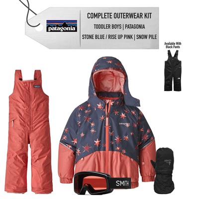 [Complete Outerwear KIT] - Toddler Girls - Patagonia (Blue w/ Pink Stars | Snow Pile)