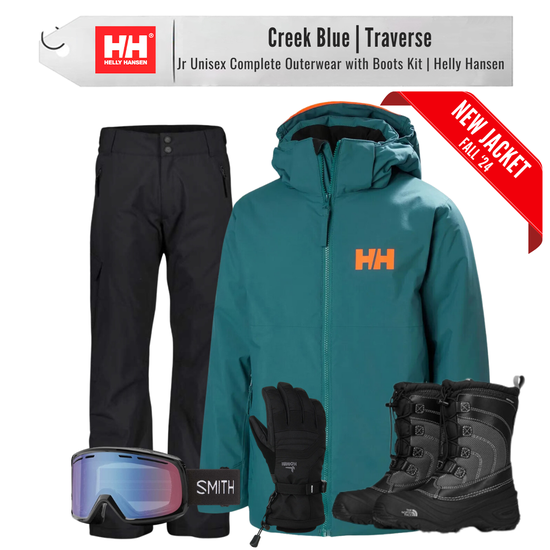 [Complete Outerwear with Boots KIT] - Jr - Helly Hansen (Creek Blue | Traverse)