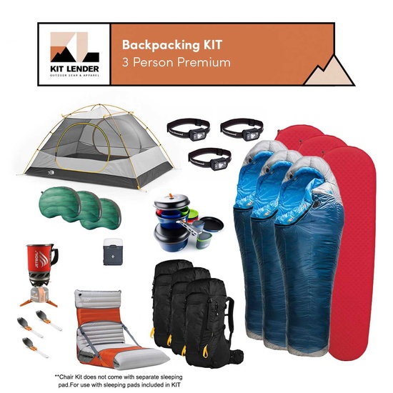 [Backpacking KIT] - 3 Person (Premium)