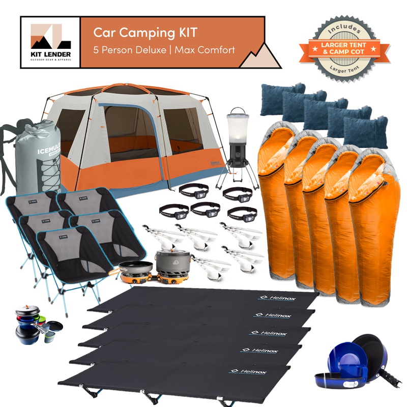 [Car Camping KIT] - 5 Person (Deluxe | Max Comfort)