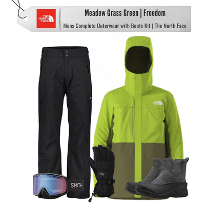[Complete Outerwear with Boots KIT] - Mens - The North Face (Meadow Grass Green | Freedom)