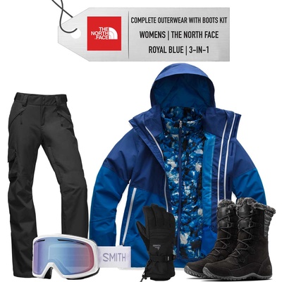 [Complete Outerwear with Boots KIT] - Womens - The North Face (Royal Blue | 3-in-1)