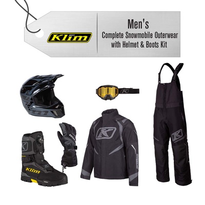 ** REMOVED S24 ** [Complete Snowmobile Outerwear with Boots & Helmet KIT] - Mens - Klim (Klimate)