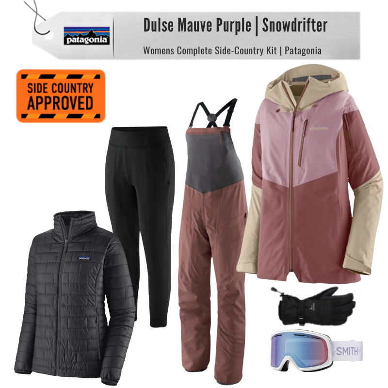 [Complete Side-Country KIT] - Womens - Patagonia (Dulse Mauve Purple | Snowdrifter)