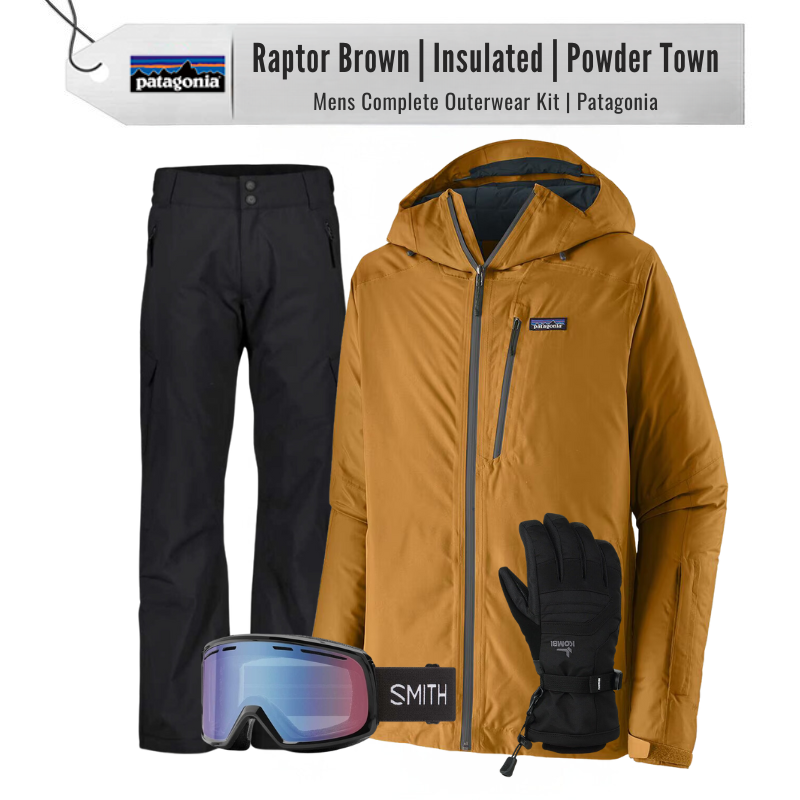 [Complete Outerwear KIT] - Mens - Patagonia (Raptor Brown | Insulated | Powder Town)