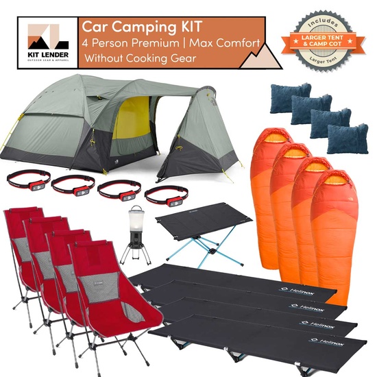 [Car Camping KIT] - 4 Person (Premium | Max Comfort | No Cooking Gear)