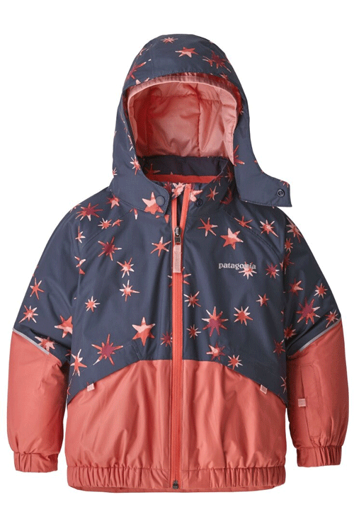 [Jacket] - Toddler Girls - Patagonia (Blue with Pink Stars |Snow Pile)