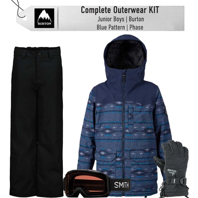 [Complete Outerwear KIT] - Jr Boys - Burton (Blue Pattern | Phase)