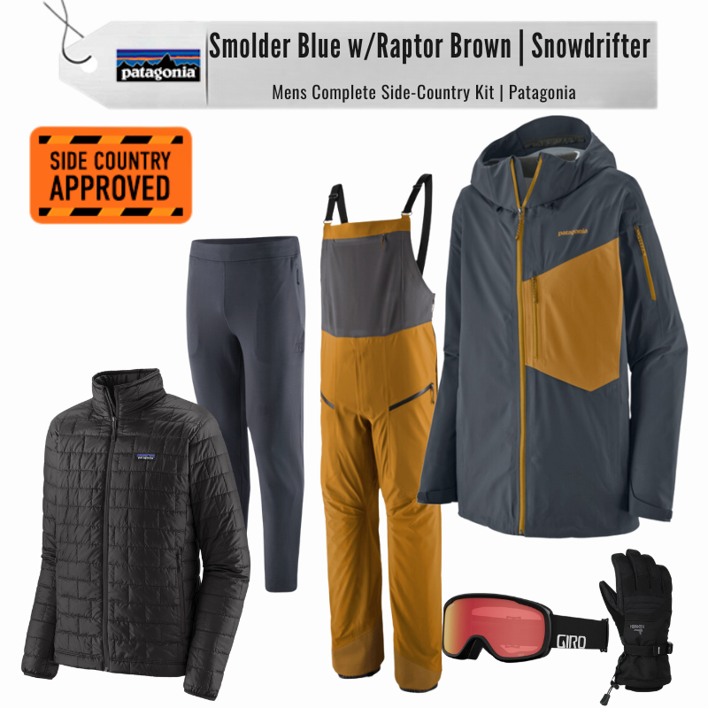 [Complete Side-Country KIT] - Mens - Patagonia (Smolder Blue w/Raptor Brown | Snowdrifter)