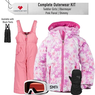 [Complete Outerwear KIT] - Toddler Girls - Obermeyer (Pink Floral Print | Shimmy)