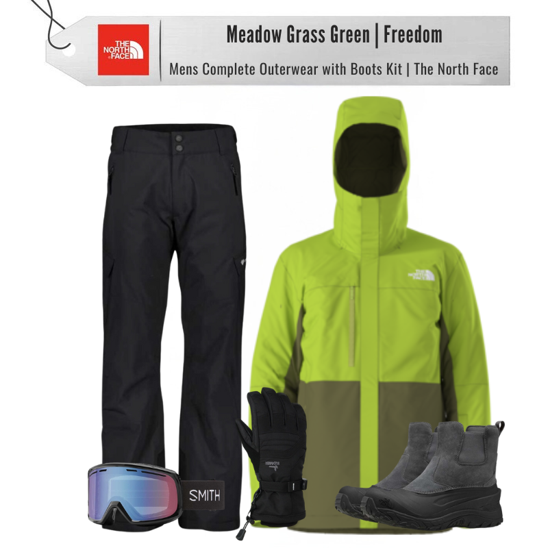 [Complete Outerwear with Boots KIT] - Mens - The North Face (Meadow Grass Green | Freedom)