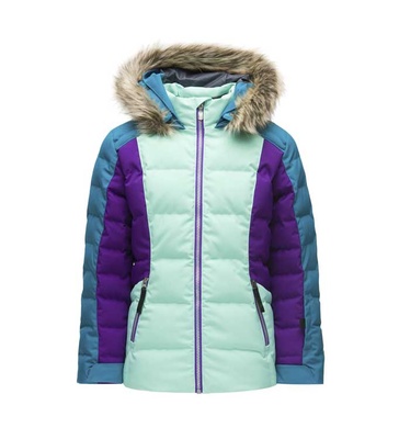 [Complete Outerwear with Boots KIT] - Jr Girls - Spyder (Turquoise | Fur Hood | Atlas Synthetic)