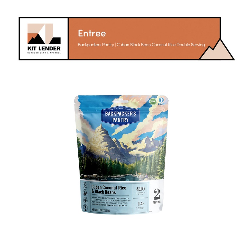 [Entree - Vegetarian] - Backpackers Pantry (Cuban Coconut Rice & Black Beans (vegan) | Double Serving)
