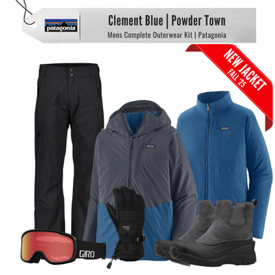[Complete Outerwear with Boots KIT] - Mens - Patagonia ( Clement Blue | 3-in-1 | Powder Town )