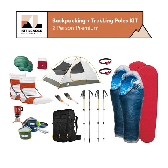 [Backpacking +Trekking Poles KIT] - 2 Person (Premium)