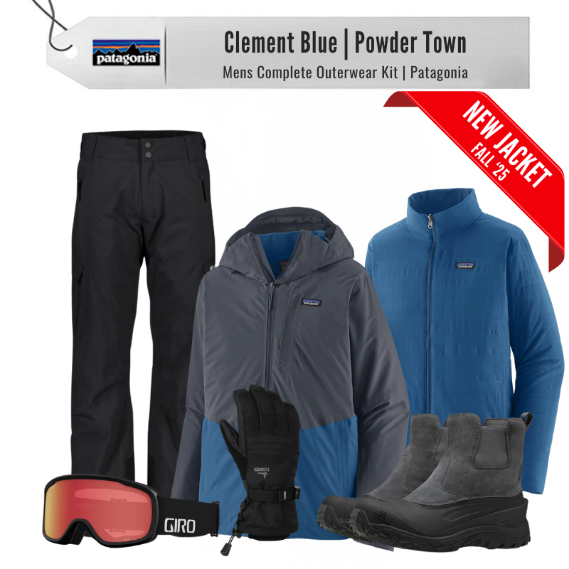 [Complete Outerwear with Boots KIT] - Mens - Patagonia ( Clement Blue | 3-in-1 | Powder Town )