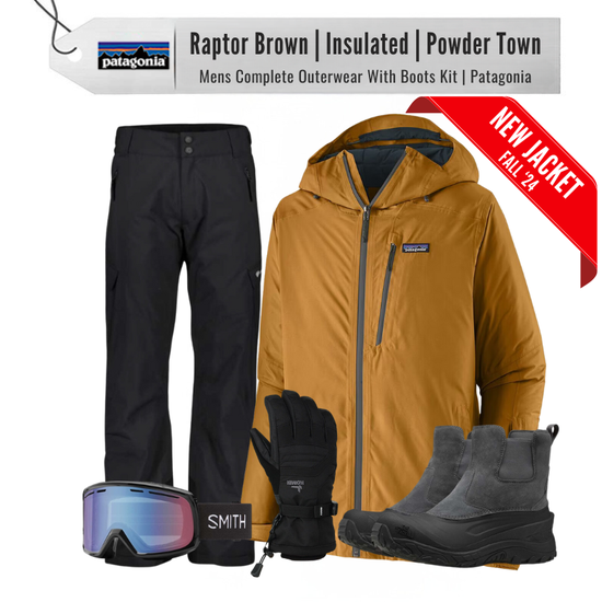 [Complete Outerwear with Boots KIT] - Mens - Patagonia (Raptor Brown | Insulated | Powder Town)