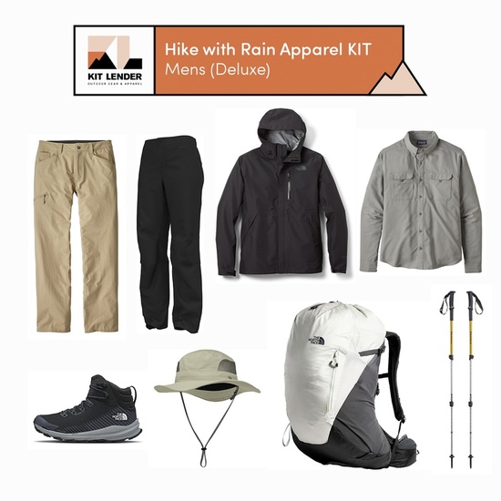 [Hike with Rain Apparel KIT] - Mens (Deluxe)