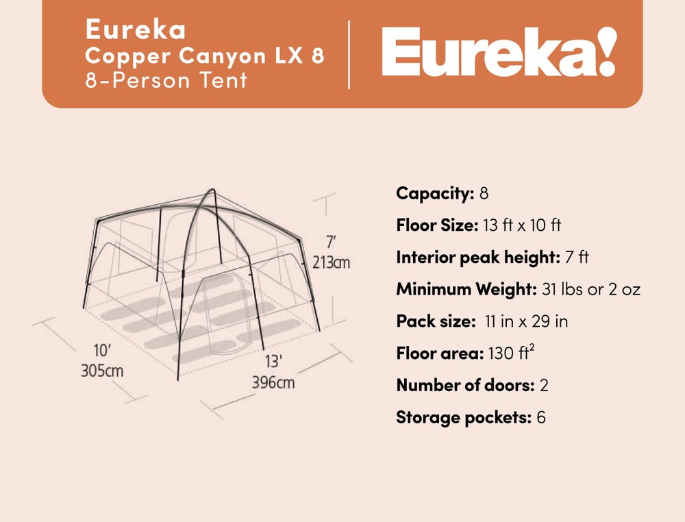 [Tent] - Eureka (Copper Canyon LX 8)