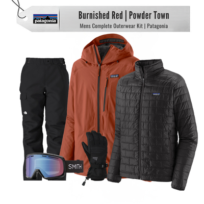 [Complete Outerwear KIT] - Mens - Patagonia (Burnished Red | Powder Town)