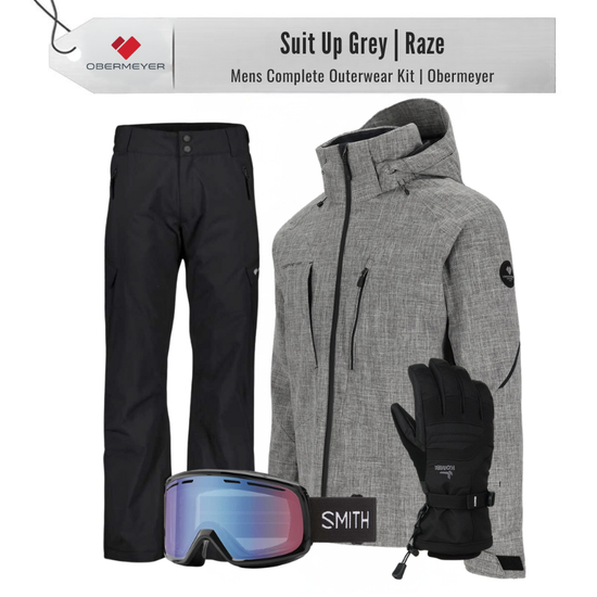 [Complete Outerwear KIT] - Mens - Obermeyer (Suit Up Grey | Raze)
