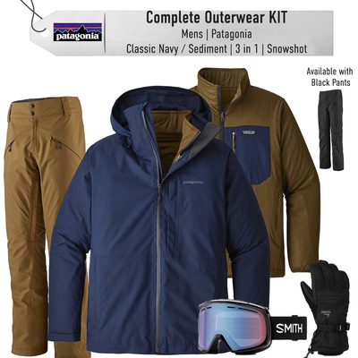 [Complete Outerwear KIT] - Mens - Patagonia (Navy | 3-in-1 | Snowshot)