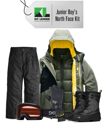 [Complete Outerwear with Boots KIT] - Jr Boys - The North Face (Taupe Green | 3-in-1 | Clement Triclimate)