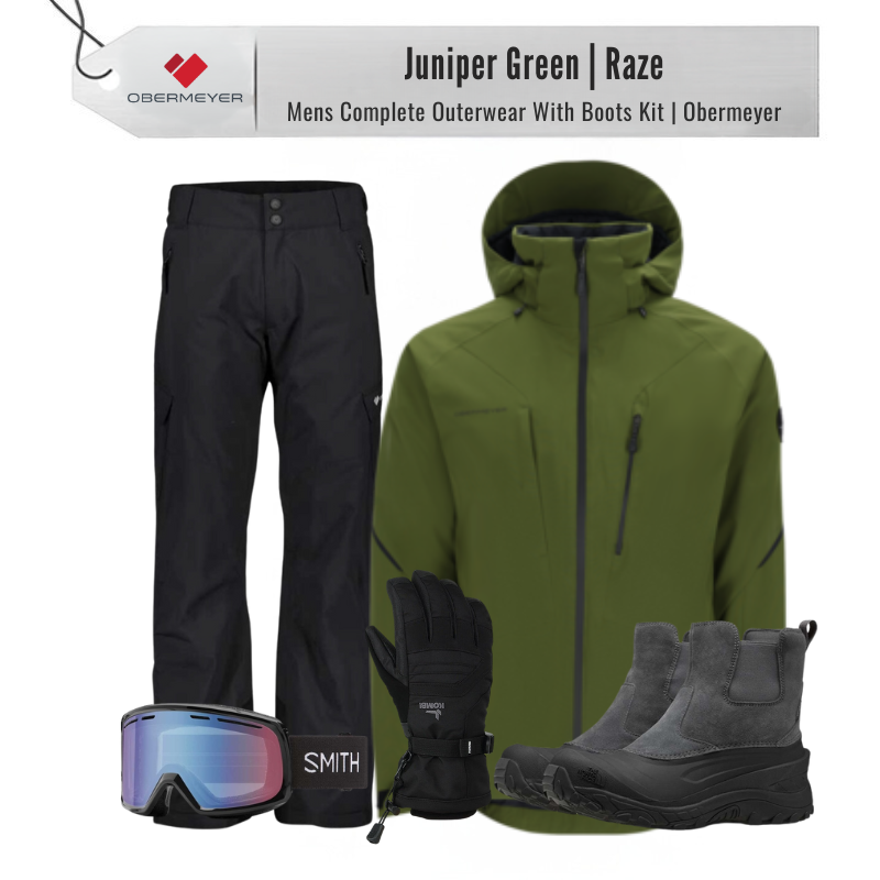 [Complete Outerwear with Boots KIT] - Mens - Obermeyer ( Juniper Green | Raze )