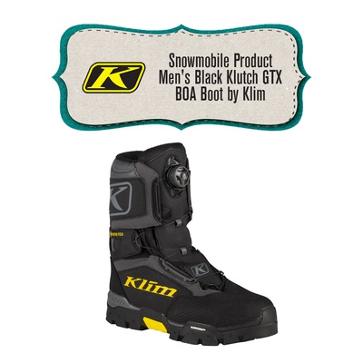 [Snowmobile Boots] - Mens - Klim (Black | Klutch GTX BOA)