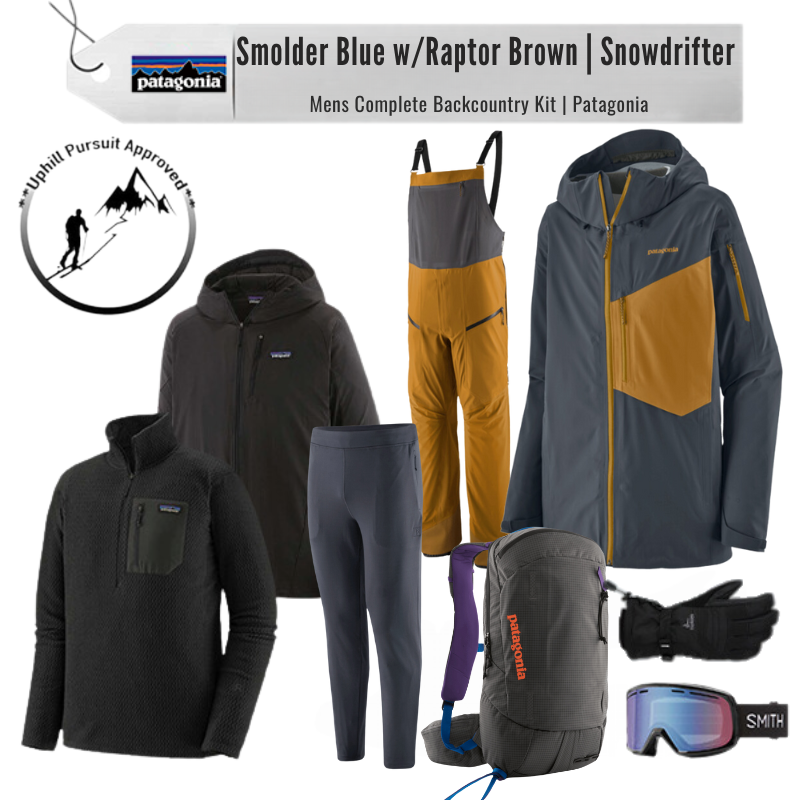 [Complete Backcountry KIT] - Mens - Patagonia (Smolder Blue w/Raptor Brown | Snowdrifter)