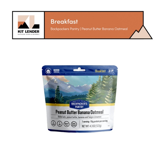 [Breakfast] - Backpackers Pantry (Peanut Butter & Banana Oatmeal (vegan) | Single Serving)