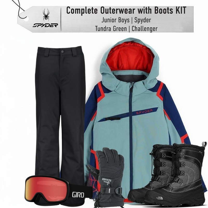 Complete Outerwear with Boots KIT] - Jr Boys - Spyder (Tundra