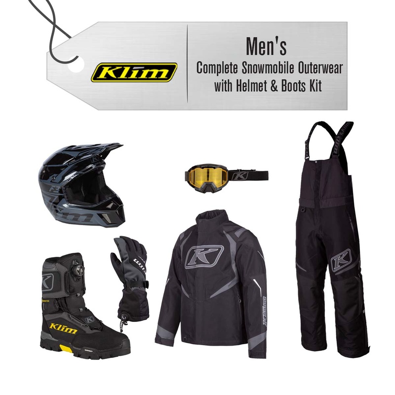 ** REMOVED S24 ** [Complete Snowmobile Outerwear with Boots & Helmet KIT] - Mens - Klim (Klimate)