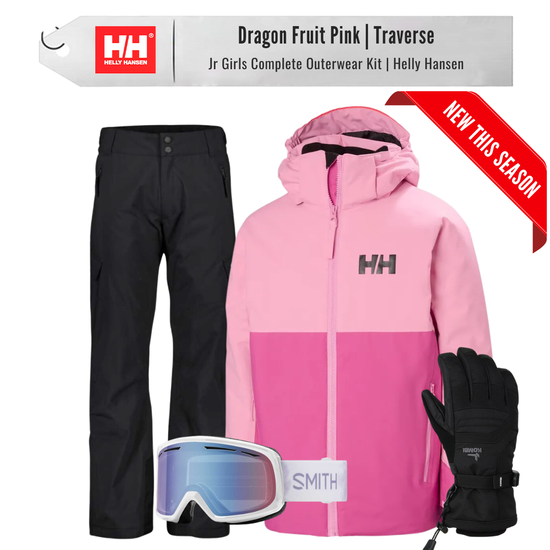 [Complete Outerwear KIT] - Jr Girls - Helly Hansen ( Dragon Fruit Pink | Traverse )