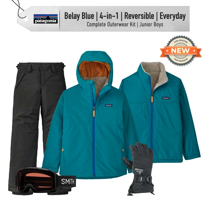 [Complete Outerwear KIT] - Jr Unisex - Patagonia (Belay Blue | 4-in-1 | Reversible | Everyday)
