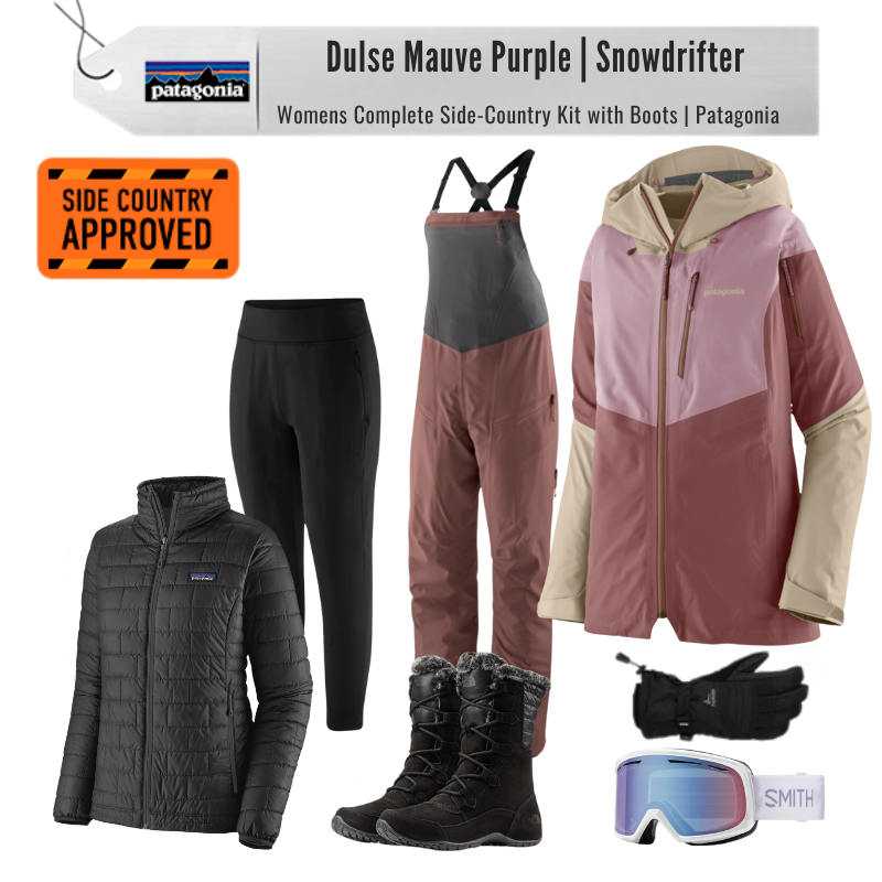 [Complete Side-Country with Boots KIT] - Womens - Patagonia (Dulse Mauve Purple | Snowdrifter)