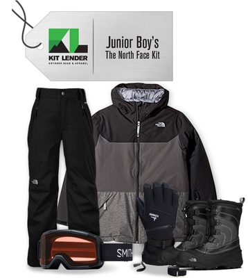 [Complete Outerwear with Boots KIT] - Jr Boys - The North Face (Grey | Freedom)